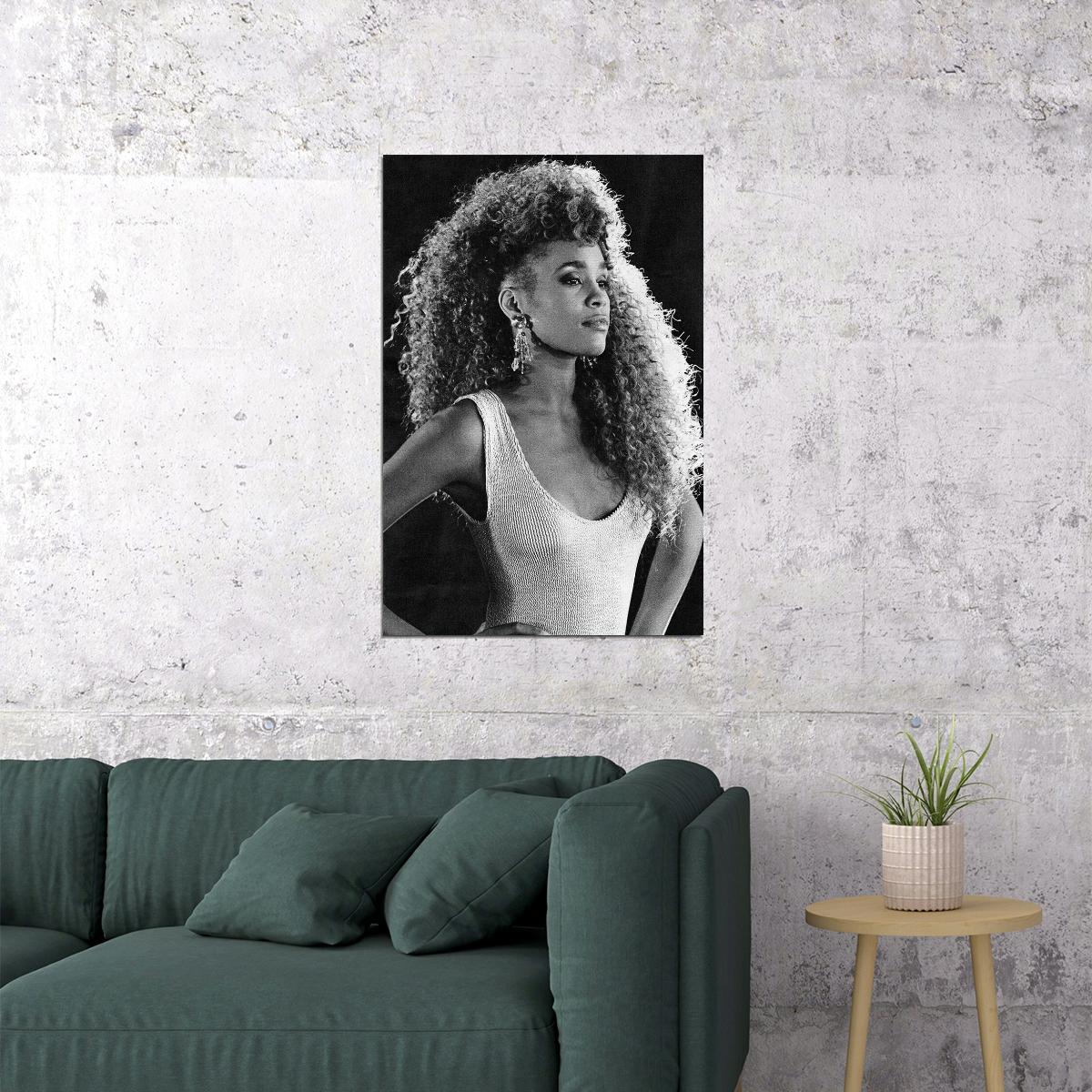 Whitney Houston Composer Actor Poster Wall Art Print Home Wall Decor