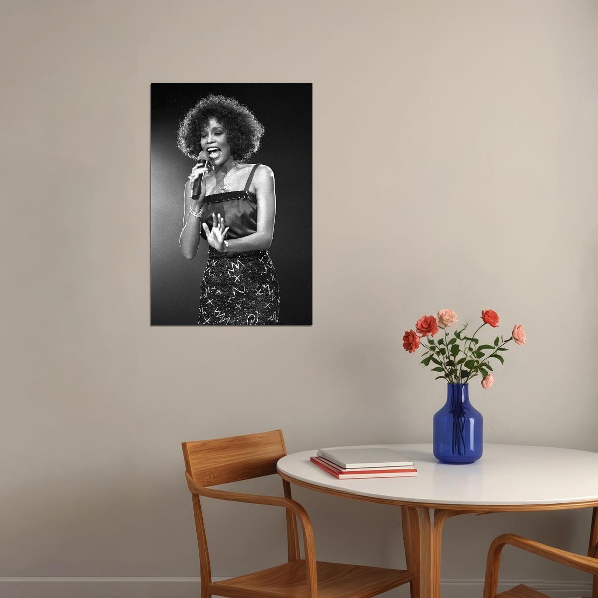 Whitney Houston Composer Actor Poster Wall Art Print Home Wall Decor