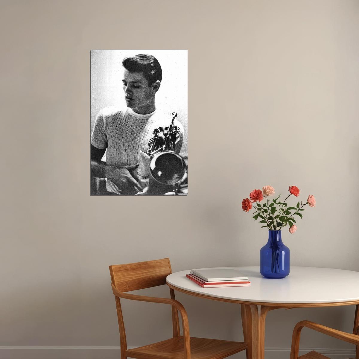 Chet Baker Jazz Legend Trumpet Player Poster Wall Art Print Home Wall Decor