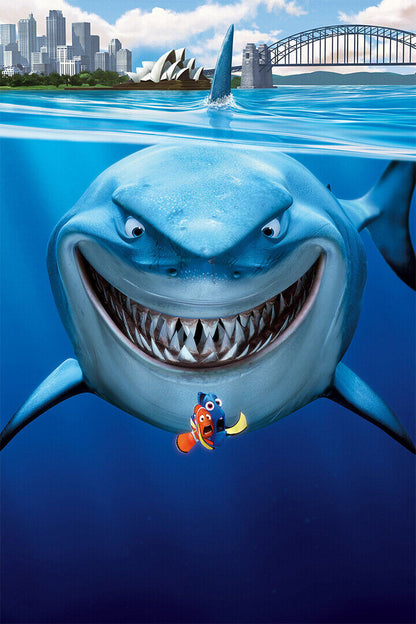 Finding Nemo 2003 Movie Poster Fish Bruce Shark Ocean Poster Wall Art Print Home Wall Decor