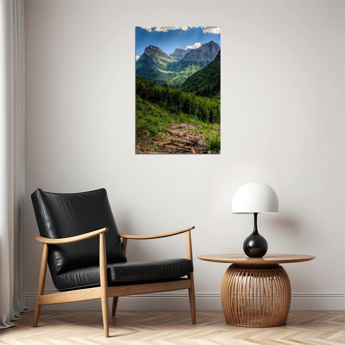 Glacier National Park Montana History Mountain Picture Poster Wall Art Print Home Wall Decor - xonomax