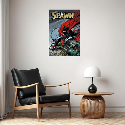 Spawn Comic Book Cover Demon Skull Red Poster Wall Art Print Home Wall Decor