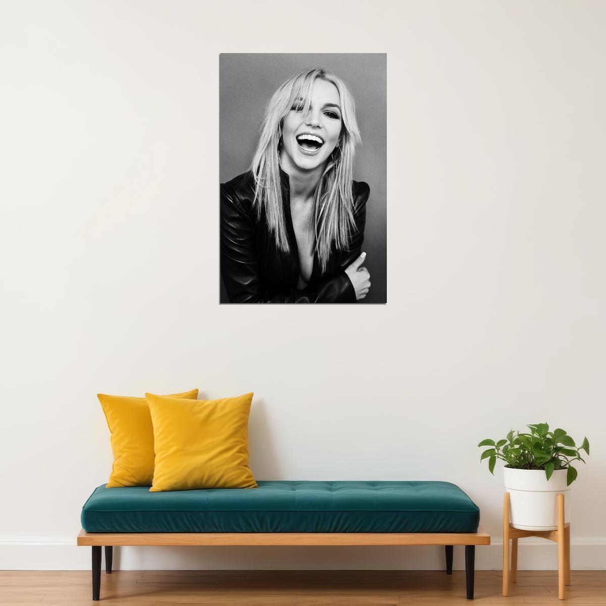 Britney Spears Music Celebrity Black And White Poster Wall Art Print Home Wall Decor