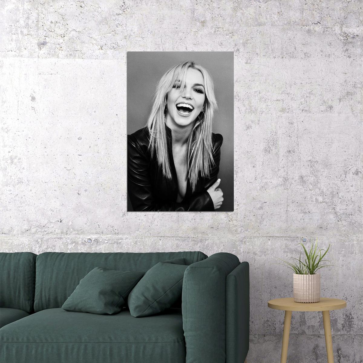 Britney Spears Music Celebrity Black And White Poster Wall Art Print Home Wall Decor