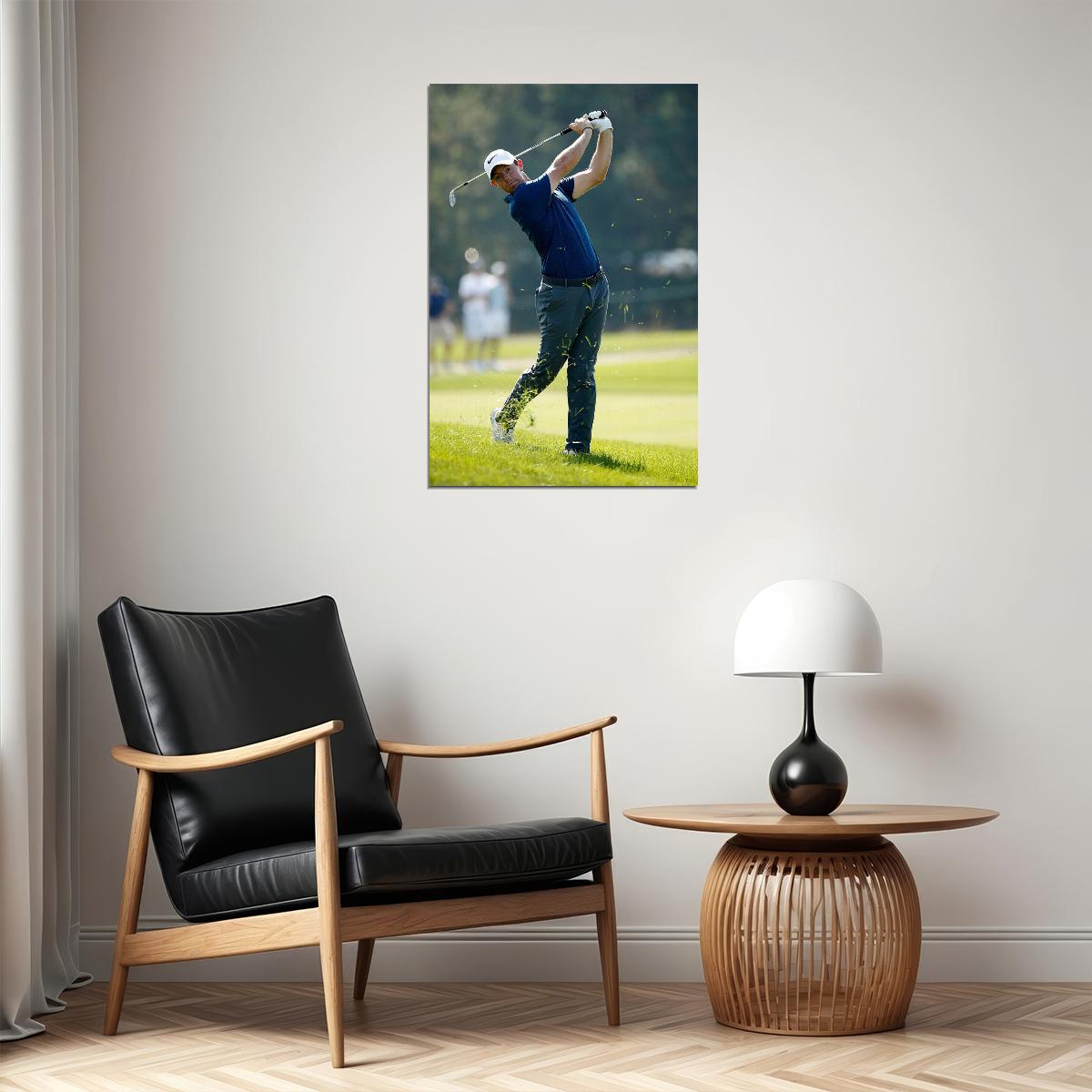 Rory Mcilroy Professional Golfer Hill Swing Poster Wall Art Print Home Wall Decor