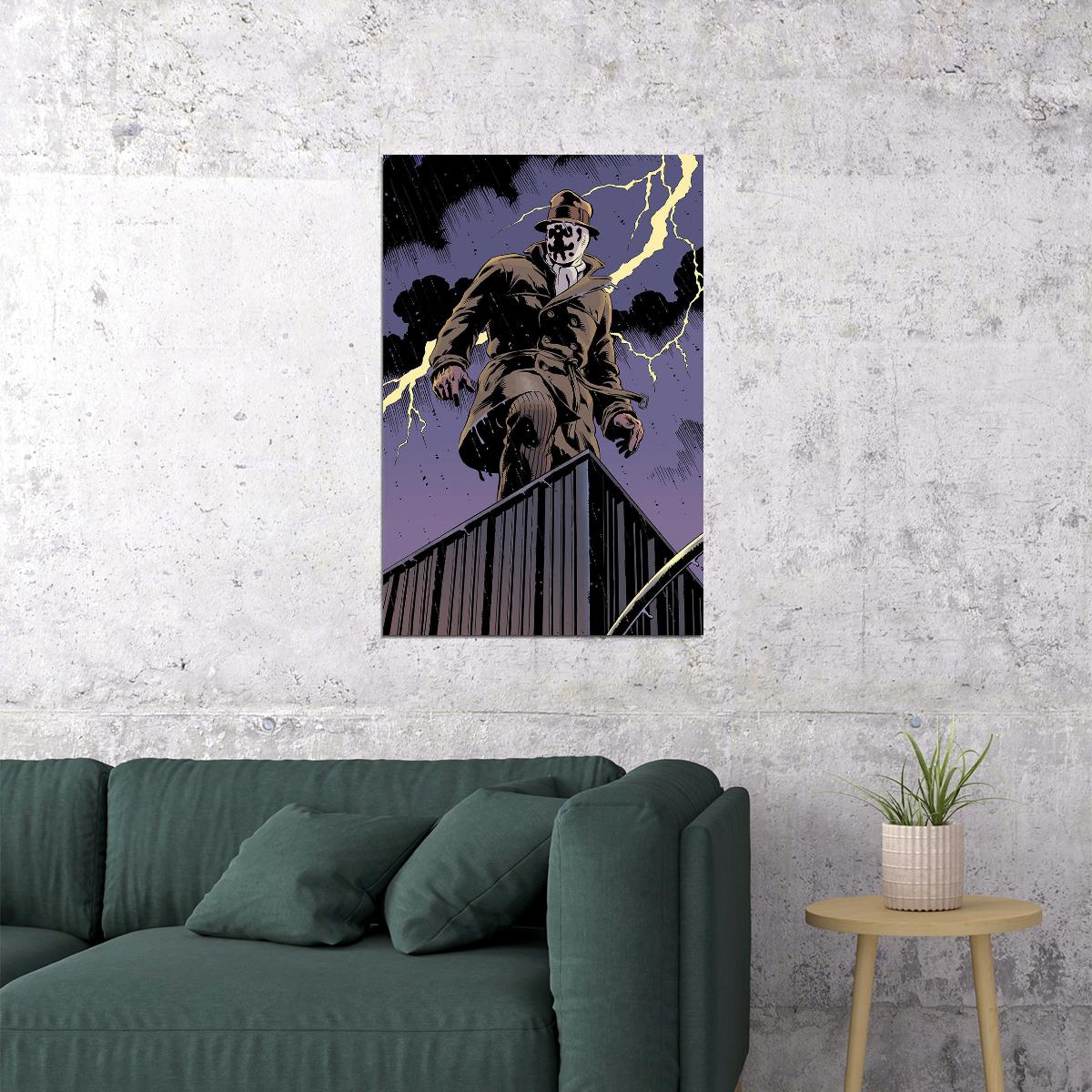 Watchmen Rorschach Comic Book Antihero Poster Wall Art Print Home Wall Decor