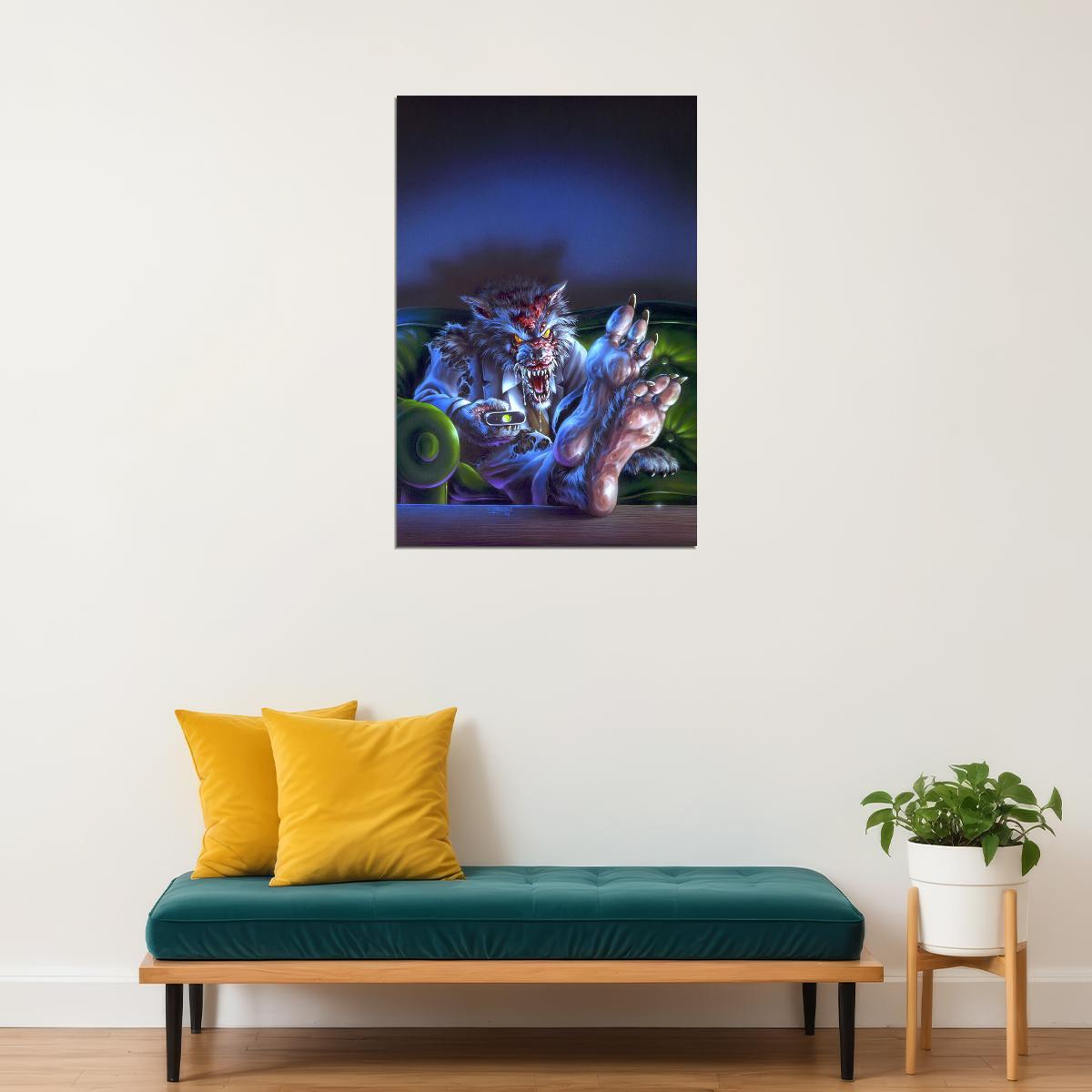 Goosebumps The Werewolf In The Living Room Poster Wall Art Print Home Wall Decor