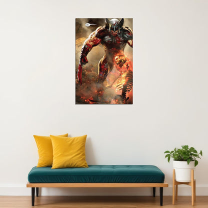 Wolverine Vs Blade Cover Fictional Character Poster Wall Art Print Home Wall Decor