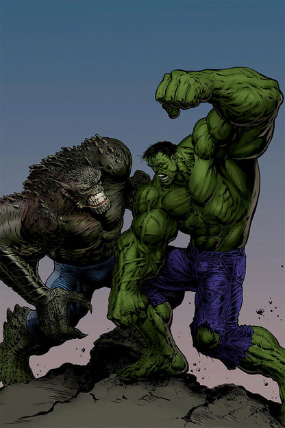 The Incredible Hulk No195 Vs Abomination Poster Wall Art Print Home Wall Decor - xonomax