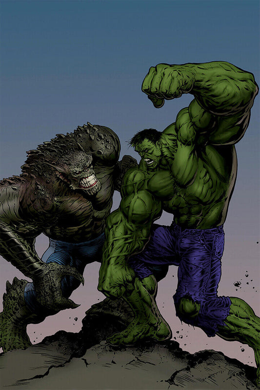 The Incredible Hulk No195 Vs Abomination Poster Wall Art Print Home Wall Decor