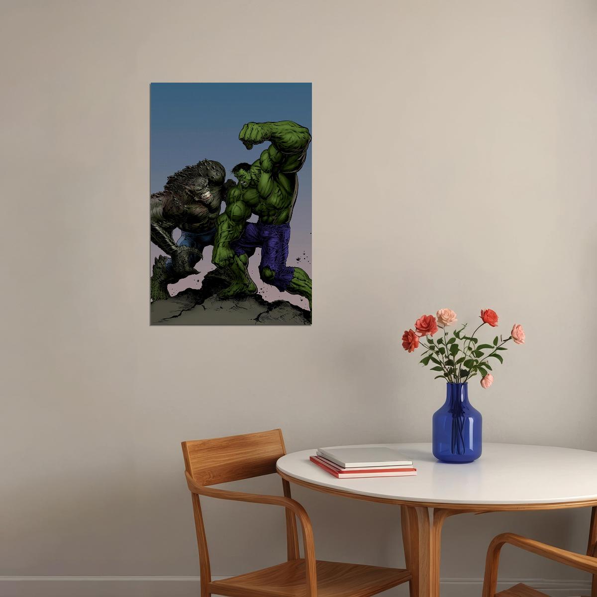 The Incredible Hulk No195 Vs Abomination Poster Wall Art Print Home Wall Decor - xonomax