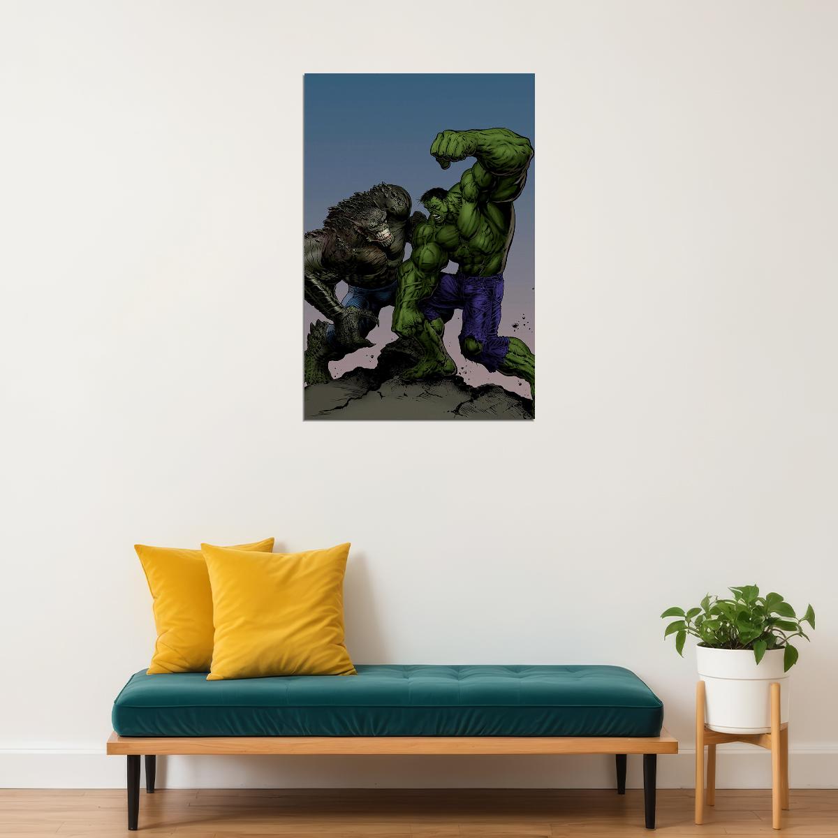 The Incredible Hulk No195 Vs Abomination Poster Wall Art Print Home Wall Decor - xonomax