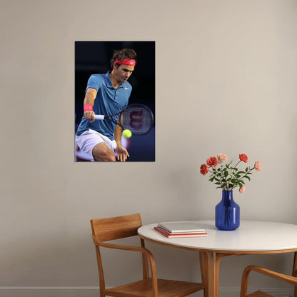 Roger Federer Great Tennis Player Backhand Poster Wall Art Print Home Wall Decor