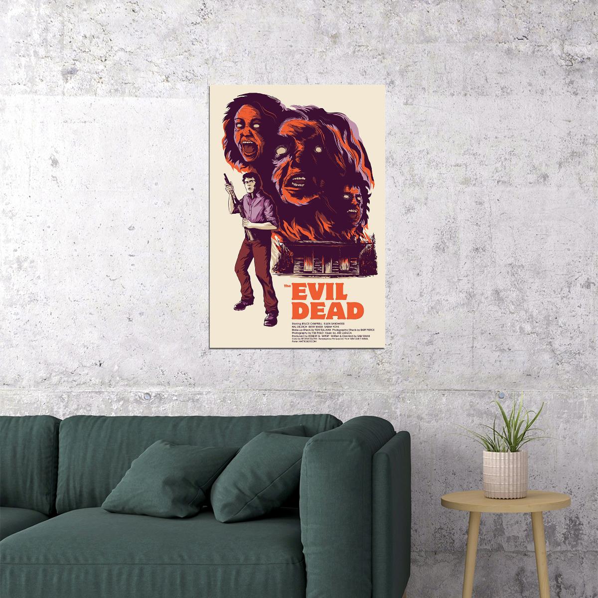 Evil Dead 2 Bruce Campbell Movie Poster Wall Art Print Home Wall Decor - xonomax