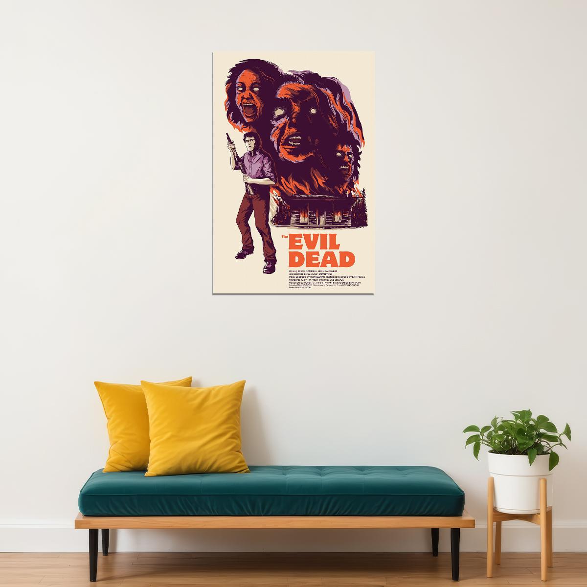 Evil Dead 2 Bruce Campbell Movie Poster Wall Art Print Home Wall Decor - xonomax