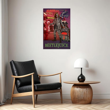 Beetlejuice 1988 Movie Tim Burton Poster Wall Art Print Home Wall Decor