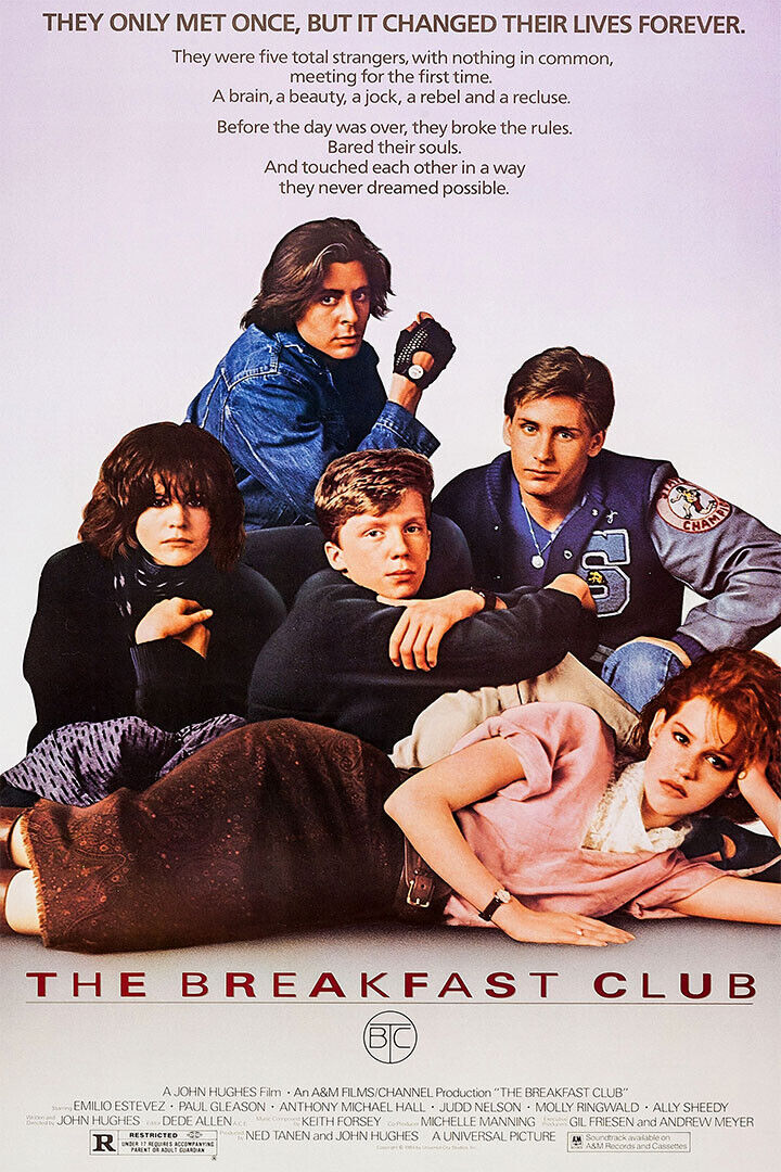 The Breakfast Club Movie Poster Wall Art Print Home Wall Decor