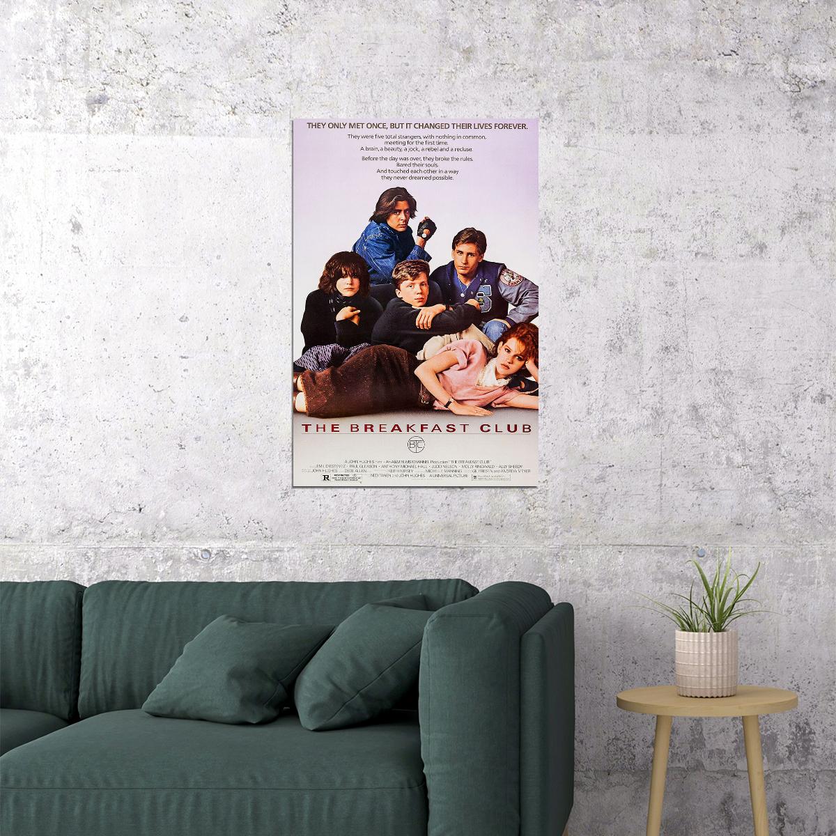 The Breakfast Club Movie Poster Wall Art Print Home Wall Decor