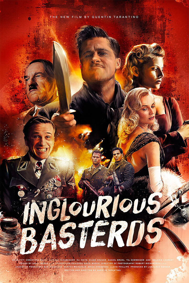 Inglorious Basterds Movie Action Drama War Poster Wall Art Print Home Wall Decor