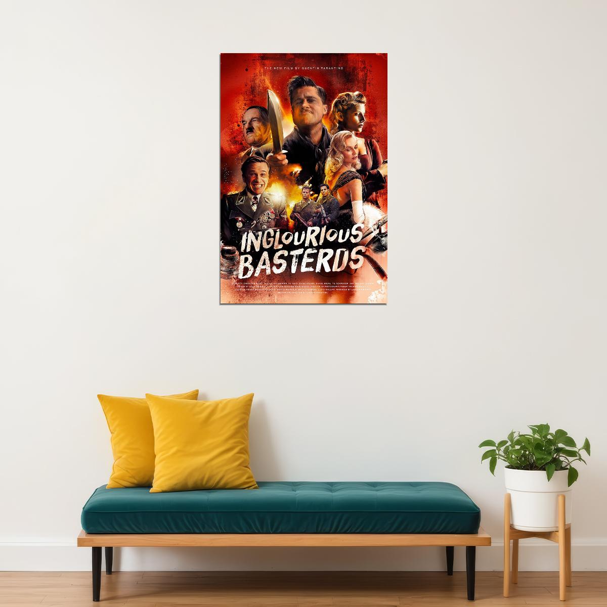 Inglorious Basterds Movie Action Drama War Poster Wall Art Print Home Wall Decor