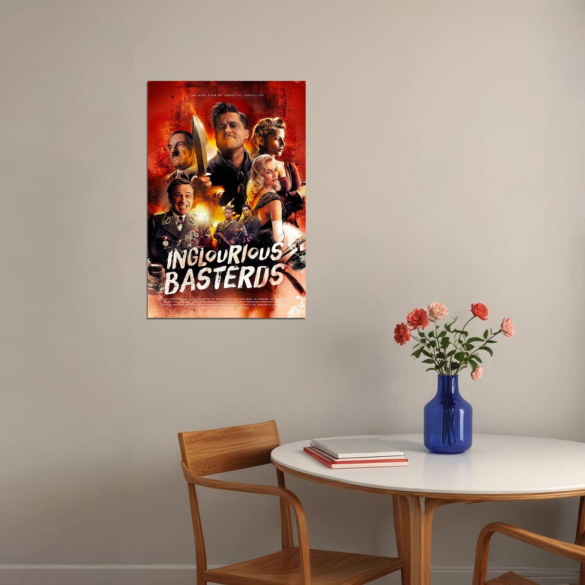 Inglorious Basterds Movie Action Drama War Poster Wall Art Print Home Wall Decor