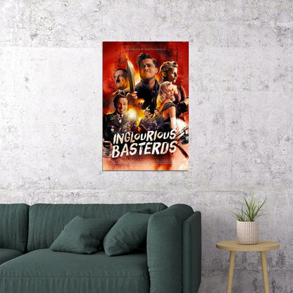 Inglorious Basterds Movie Action Drama War Poster Wall Art Print Home Wall Decor