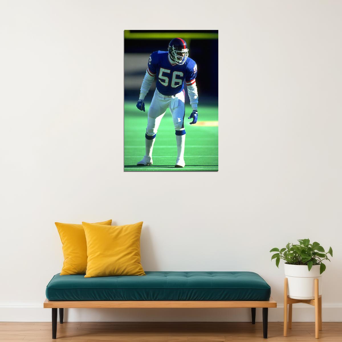 Lawrence Taylor New York American Football Player Poster Wall Art Print Home Wall Decor