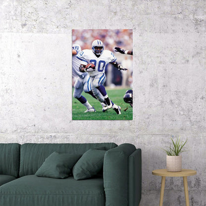 Barry Sanders Detroit American Football Player Poster Wall Art Print Home Wall Decor