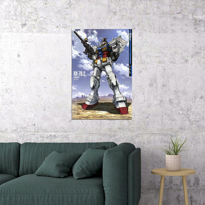 Gundam Rx-78-2- Gundam Mechanical Japanese Anime Poster Wall Art Print Home Wall Decor