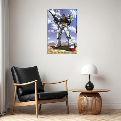 Gundam Rx-78-2- Gundam Mechanical Japanese Anime Poster Wall Art Print Home Wall Decor