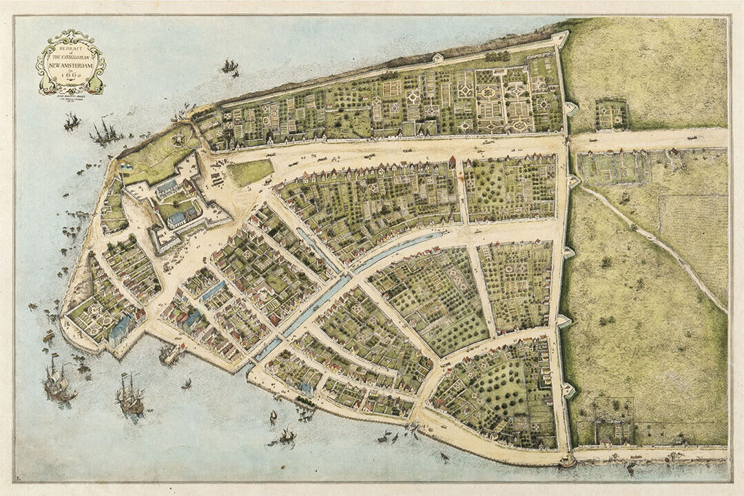 1660s New York City Castello Plan Lower Manhattan Map Poster Wall Art Print Home Wall Decor