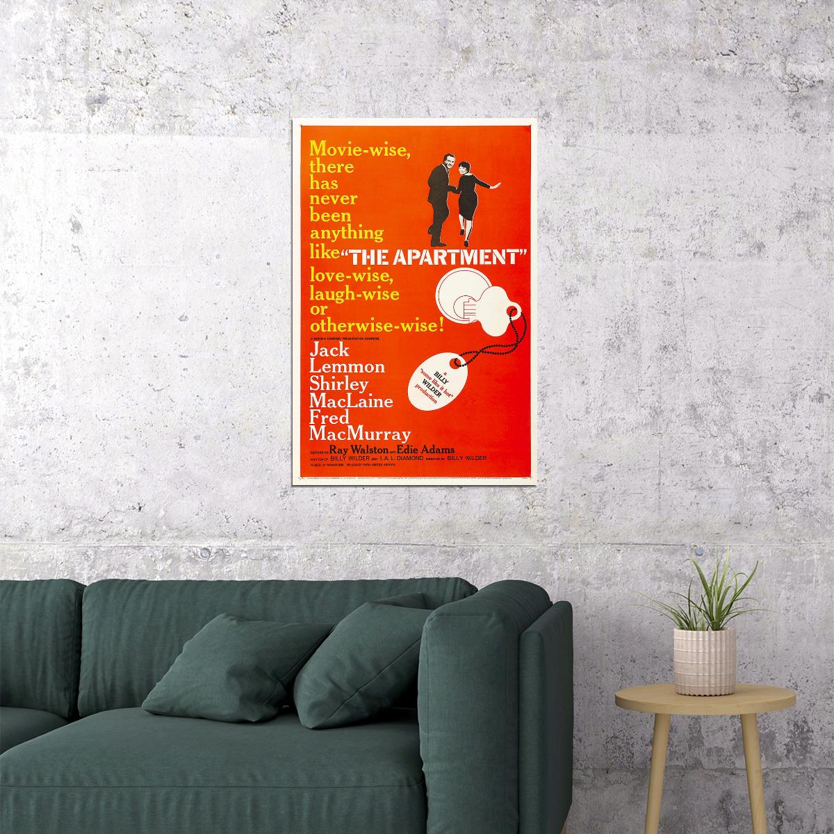 The Apartment Movie Comedy Drama Romance Poster Wall Art Print Home Wall Decor