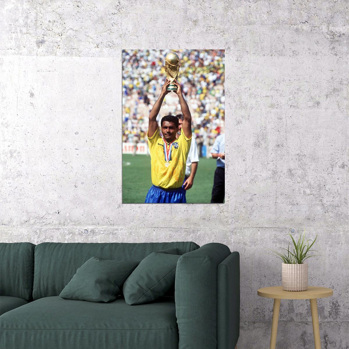 Romario Former Brazilian National Football Player Poster Wall Art Print Home Wall Decor