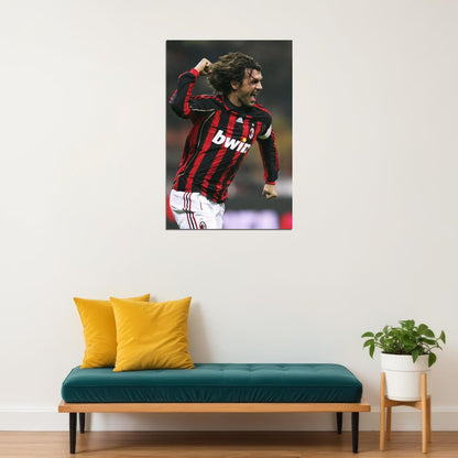 Paolo Maldini Former Italy Football Player Poster Wall Art Print Home Wall Decor