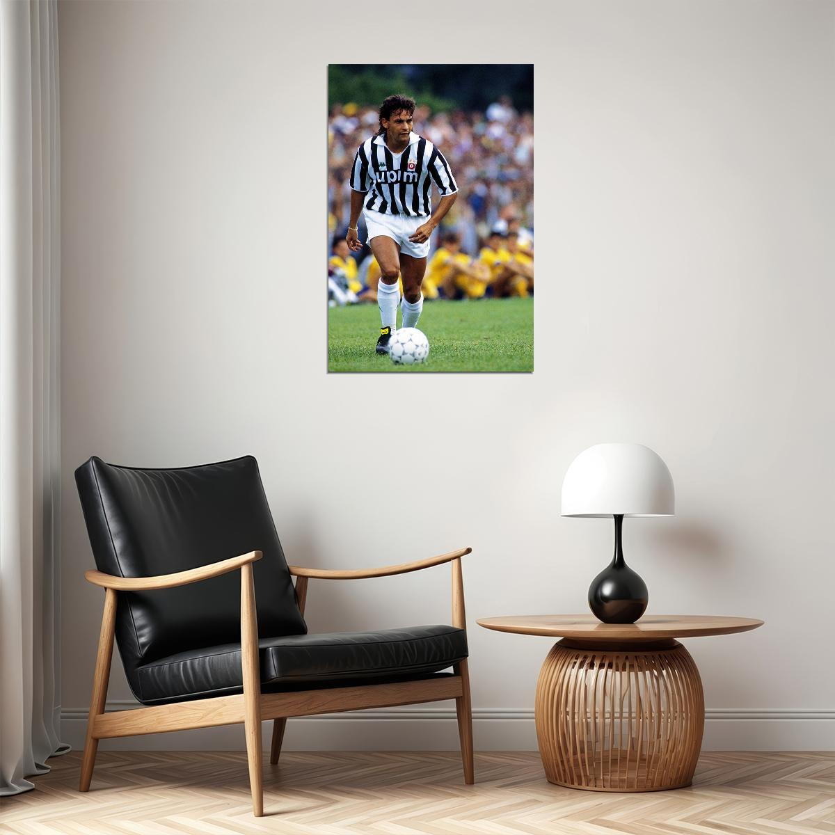 Roberto Baggio Former Italian Football Player Poster Wall Art Print Home Wall Decor