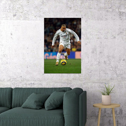 Former Football Player Ronaldo Luis Nazario De Lima Poster Wall Art Print Home Wall Decor