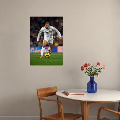 Former Football Player Ronaldo Luis Nazario De Lima Poster Wall Art Print Home Wall Decor