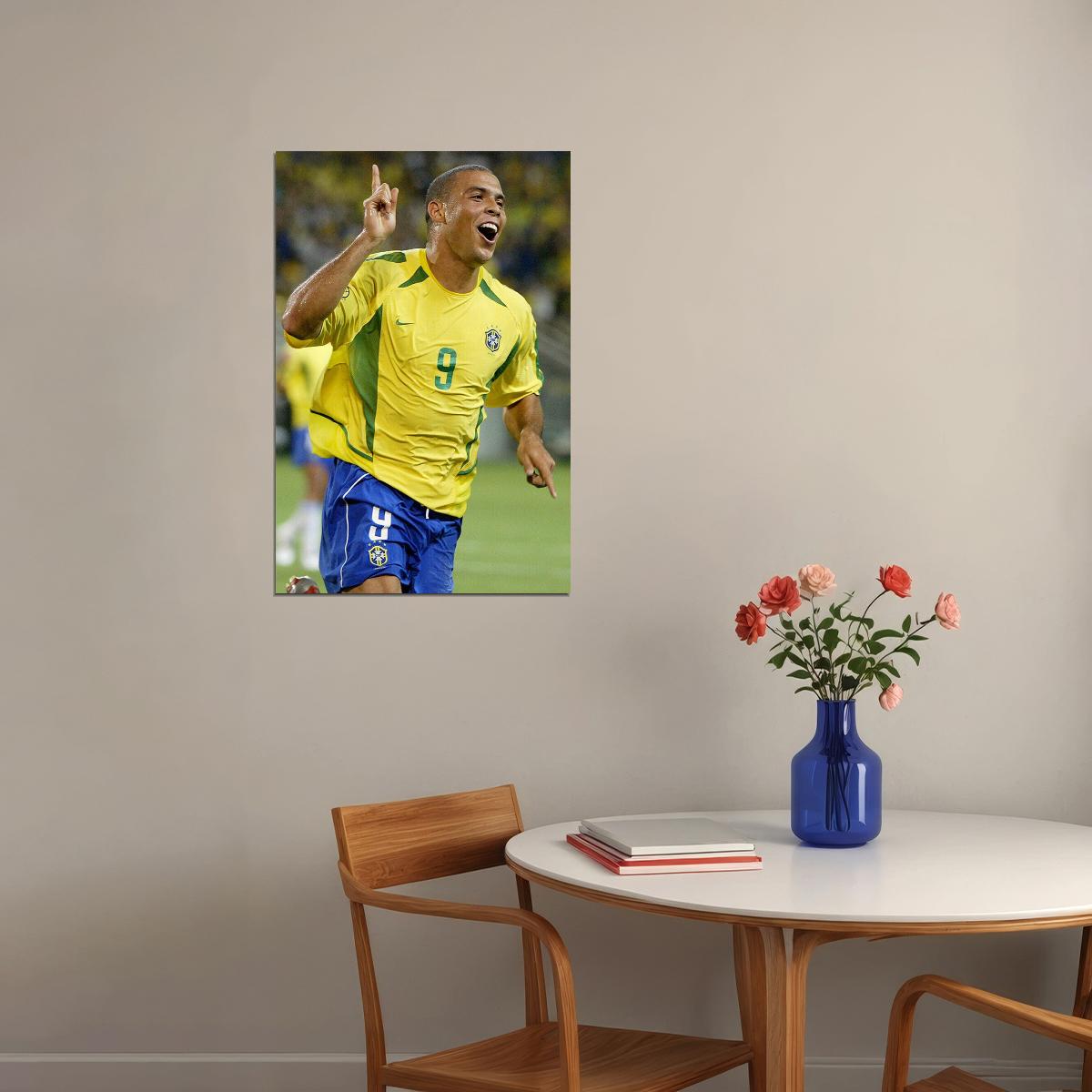 Ronaldo Luis Nazario De Lima Former Football Player Poster Wall Art Print Home Wall Decor