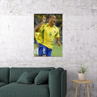 Ronaldo Luis Nazario De Lima Former Football Player Poster Wall Art Print Home Wall Decor