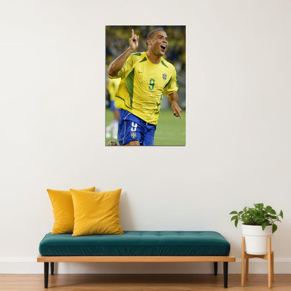 Ronaldo Luis Nazario De Lima Former Football Player Poster Wall Art Print Home Wall Decor