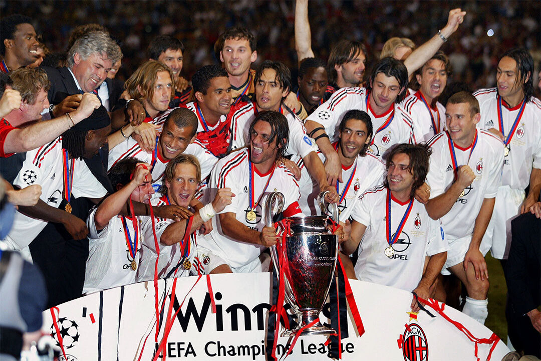 2003 Champions League Winners Soccer Ac Milan Poster Wall Art Print Home Wall Decor