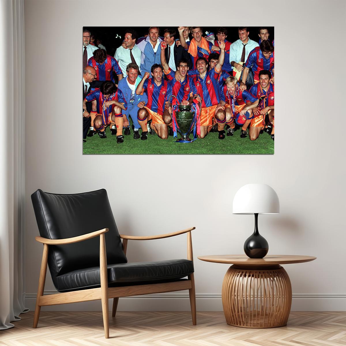 1991-92 Champions League Winners Barcelona Poster Wall Art Print Home Wall Decor