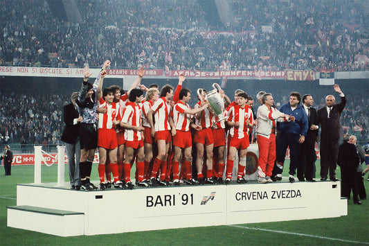 1990-91 European Cup Soccer Champions Red Star Belgrade Poster Wall Art Print Home Wall Decor