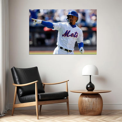 Francisco Lindor New York Mets Baseball Player Athlete Poster Wall Art Print Home Wall Decor