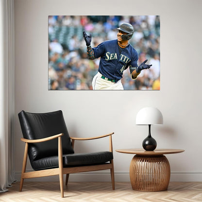 Julio Rodriguez Seattle Baseball Player Athlete Poster Wall Art Print Home Wall Decor