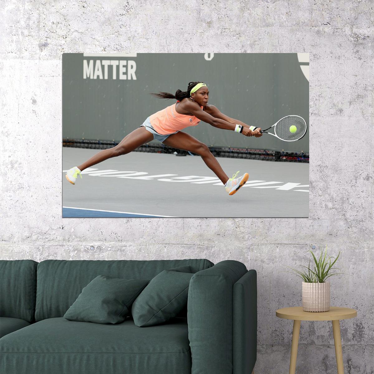 Coco Gauff American Tennis Player Athlete Poster Wall Art Print Home Wall Decor