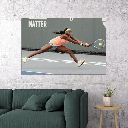 Coco Gauff American Tennis Player Athlete Poster Wall Art Print Home Wall Decor