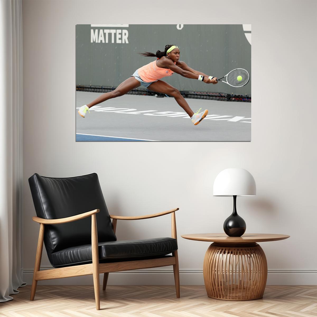 Coco Gauff American Tennis Player Athlete Poster Wall Art Print Home Wall Decor