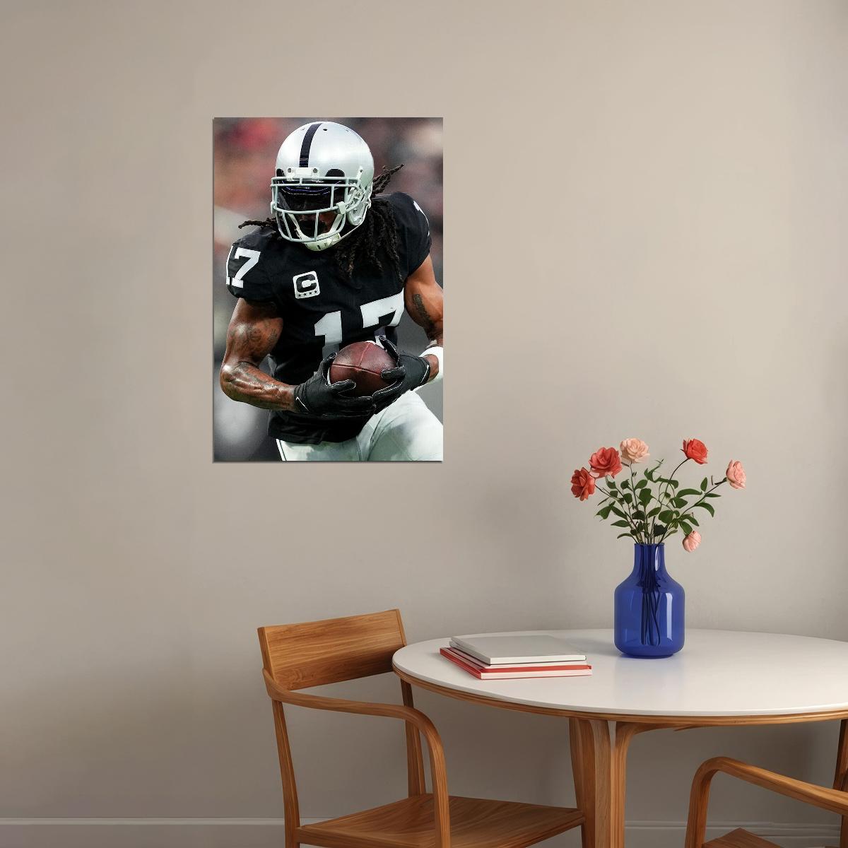 Davante Adams Las Vegas Raiders American Football Player Poster Wall Art Print Home Wall Decor