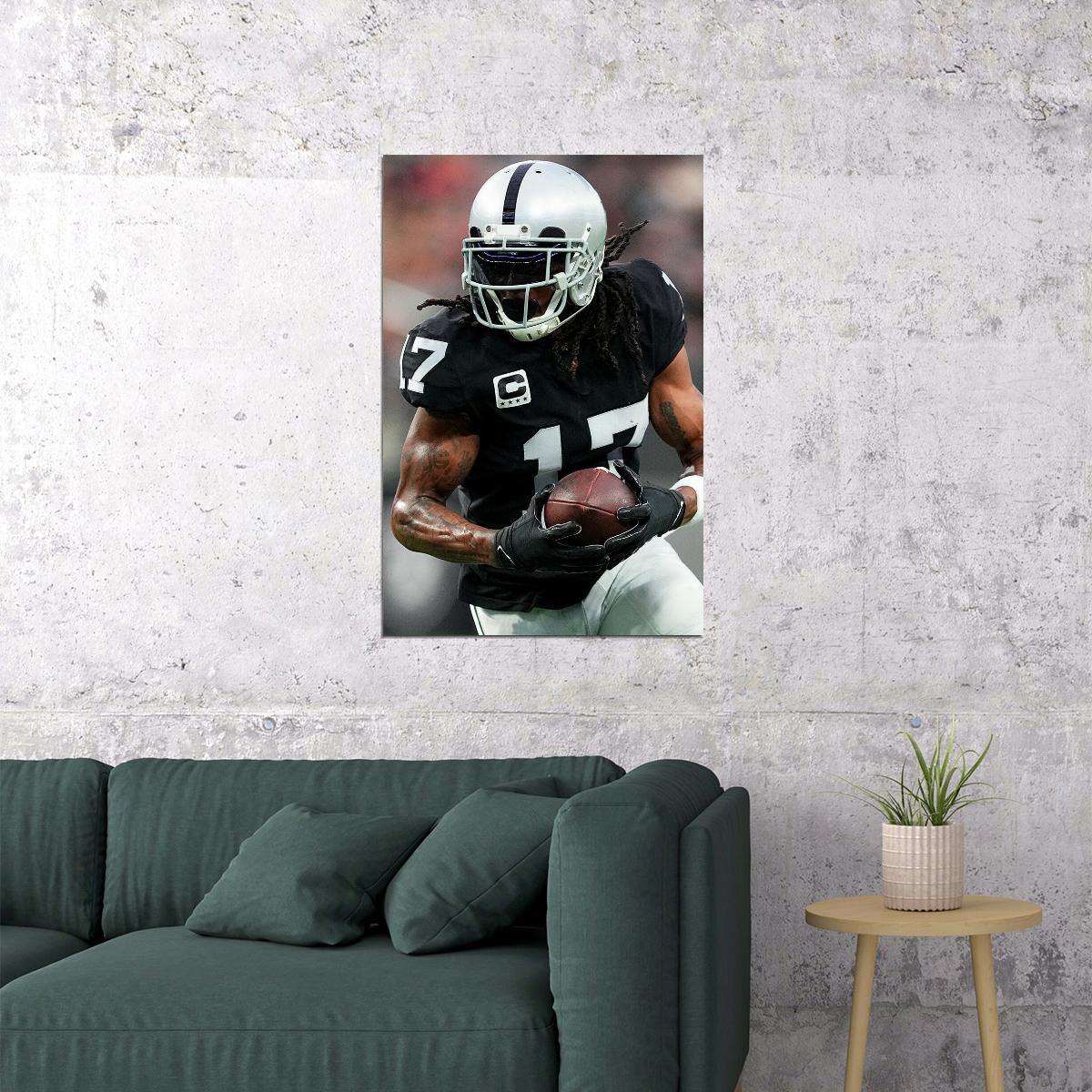 Davante Adams Las Vegas Raiders American Football Player Poster Wall Art Print Home Wall Decor